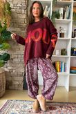 Big Softie Amour Slouch Knit Jumper Burgundy /12=